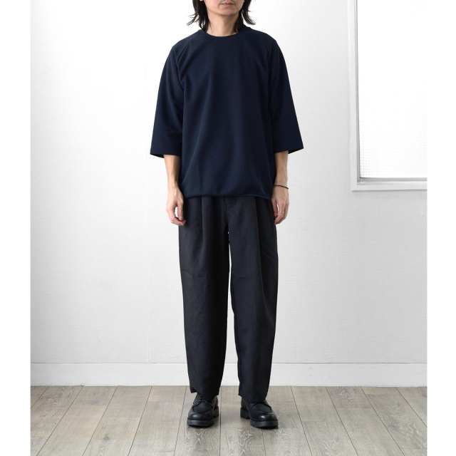 【新品同様】STILL BY HAND 〔25SS〕イージースラックス ブラック STILL BY HAND - 【ラスト1点】【25SS】ウォッシャブルウール