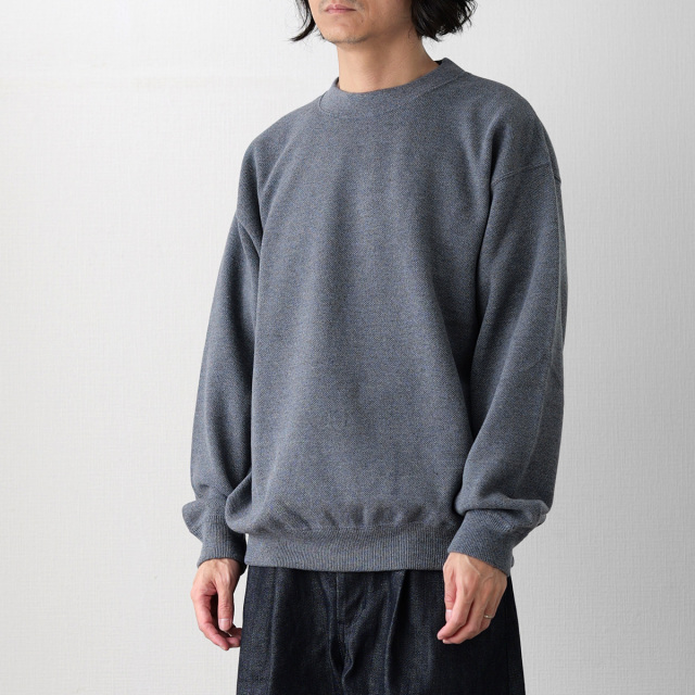 新品未使用　クレプスキュール　モスステッチ　グレー crepuscule (クレプスキュール) Moss Stitch V P/O / モス