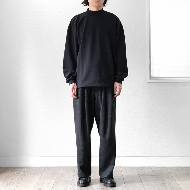 LAMOND ラモンド ヘビーウェイト天竺モックネックTEE LM-C-207-CT